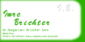 imre brichter business card